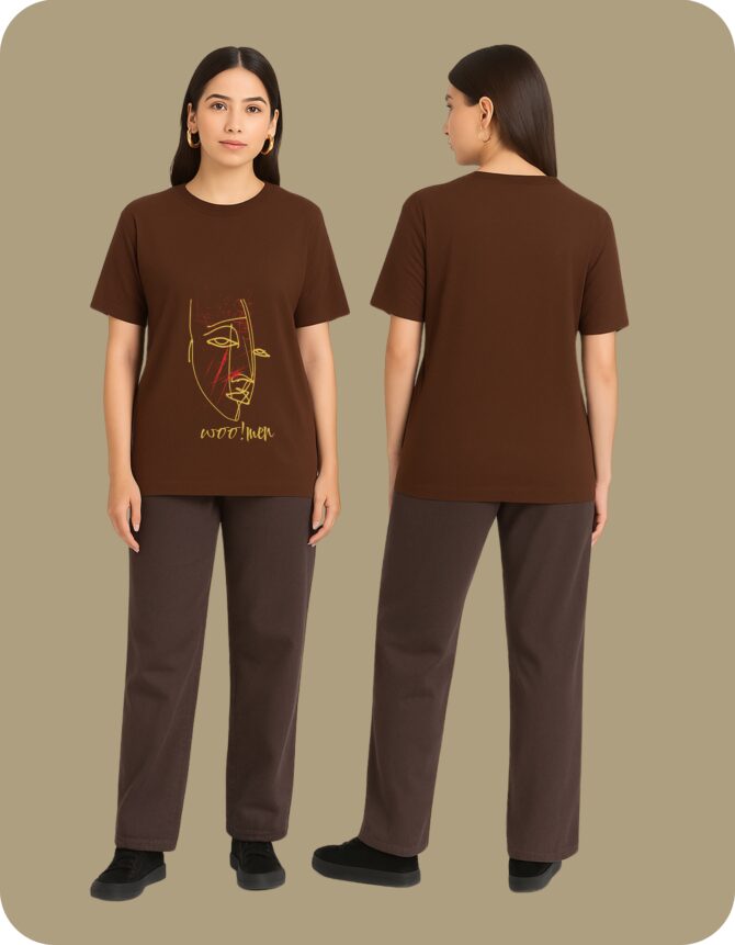 Woo!men Printed Oversized T-Shirts