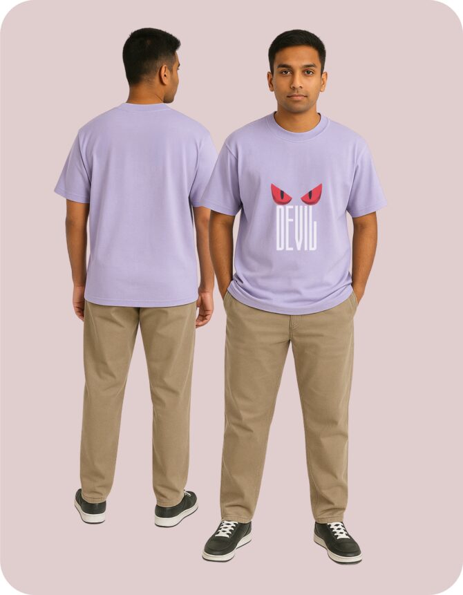 Devil Printed Oversized T-Shirts