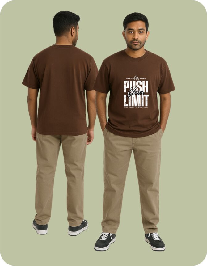 Push Your Limit Printed Oversized T-Shirts