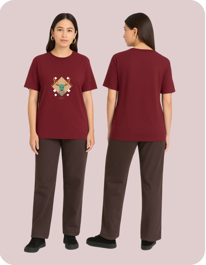 Deer Printed Roundneck T-Shirt (Colors)