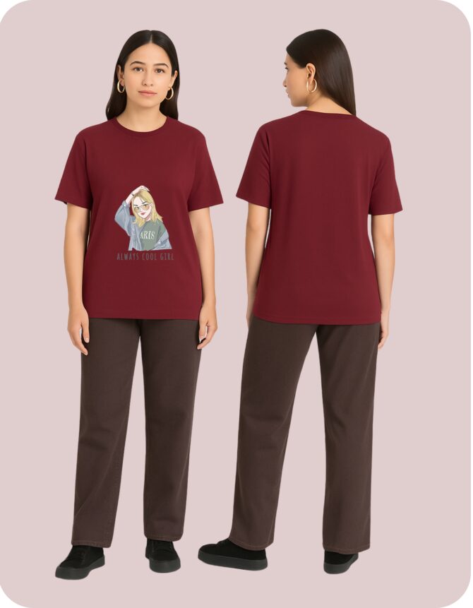 Coolgirl Printed Roundneck T-Shirt (Colors)