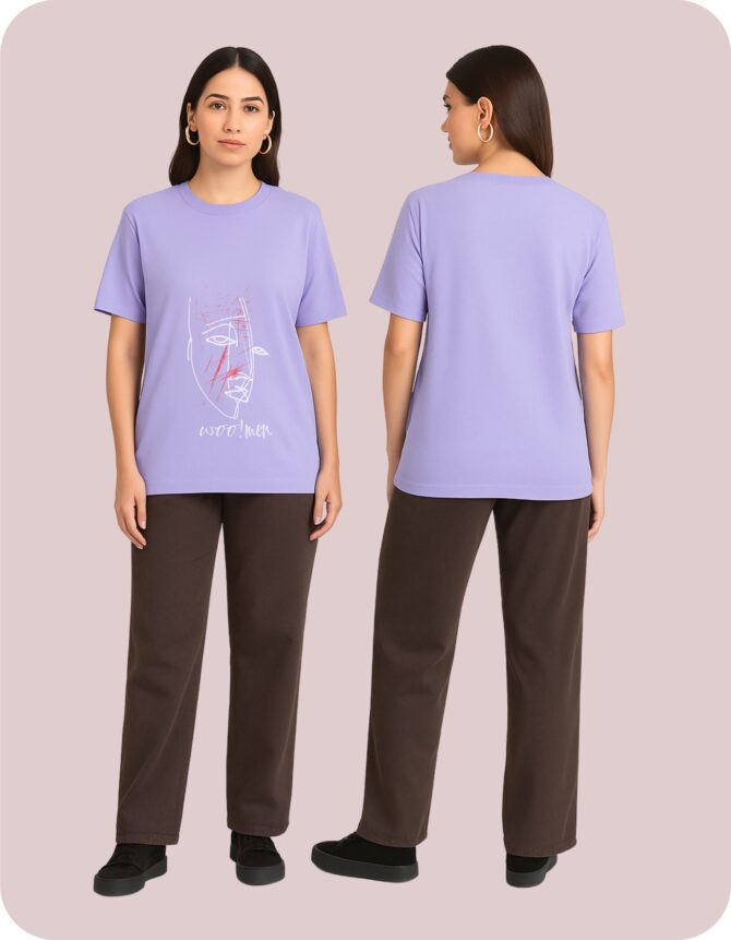 Woo!men Printed Oversized T-Shirts