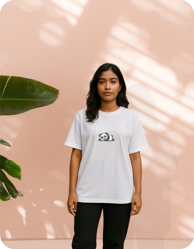 Panda Printed Roundneck T-Shirt (Colors)