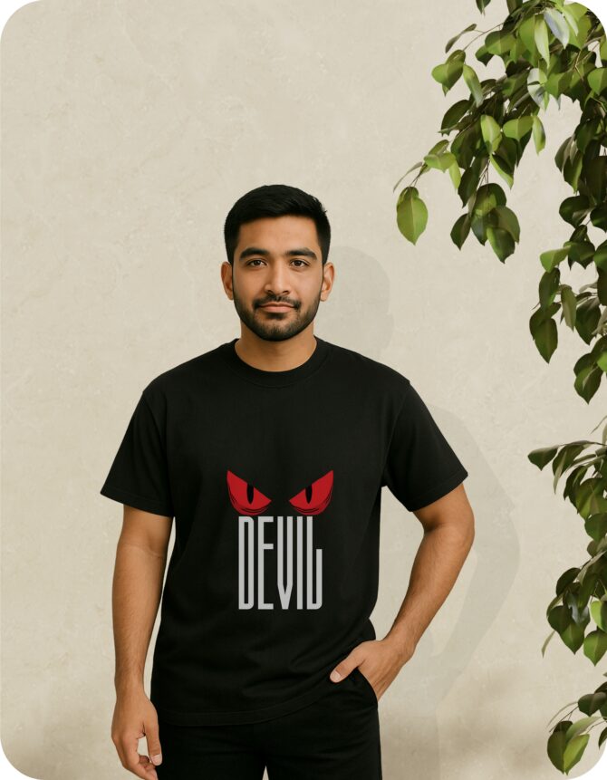 Devil Printed Oversized T-Shirts