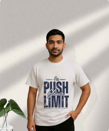 Push Your Limit Printed Oversized T-Shirts