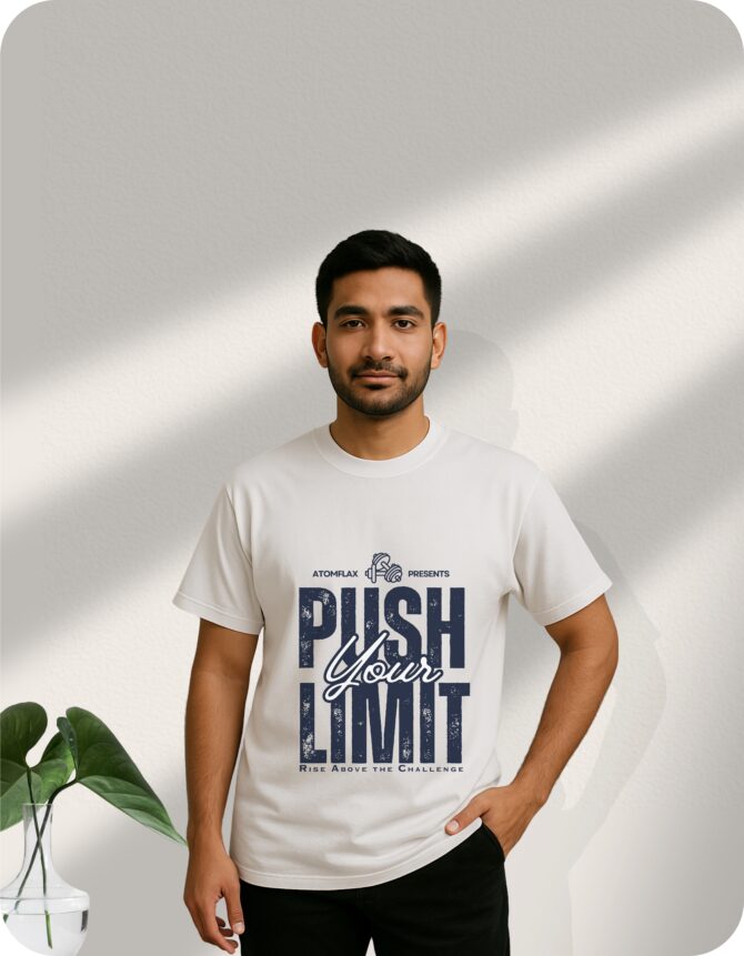Push Your Limit Printed Oversized T-Shirts