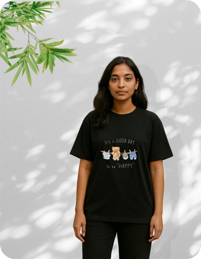 Happy Printed Roundneck T-Shirt (Colors)