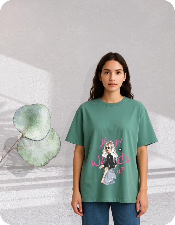 What'sUp Printed Roundneck T-Shirt (Colors)