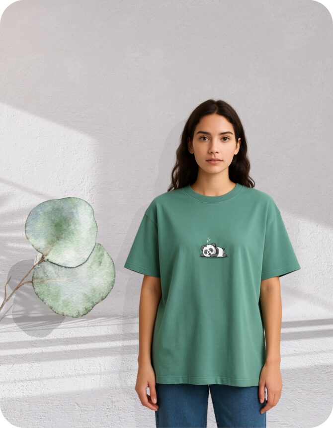 Panda Printed Roundneck T-Shirt (Colors)