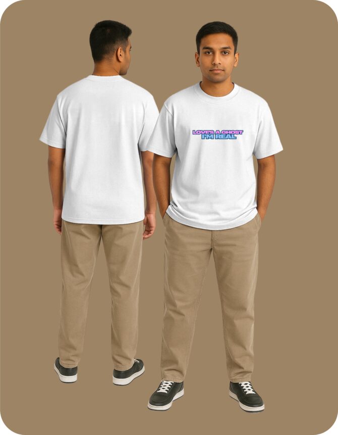 I'M Real Printed Oversized T-Shirts
