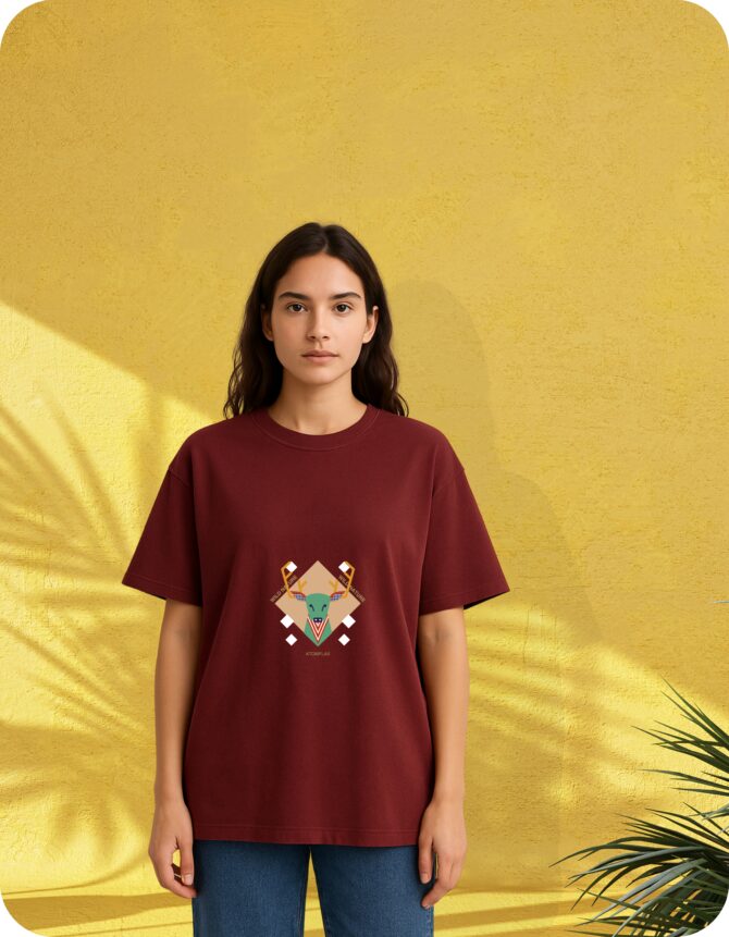 Deer Printed Roundneck T-Shirt (Colors)