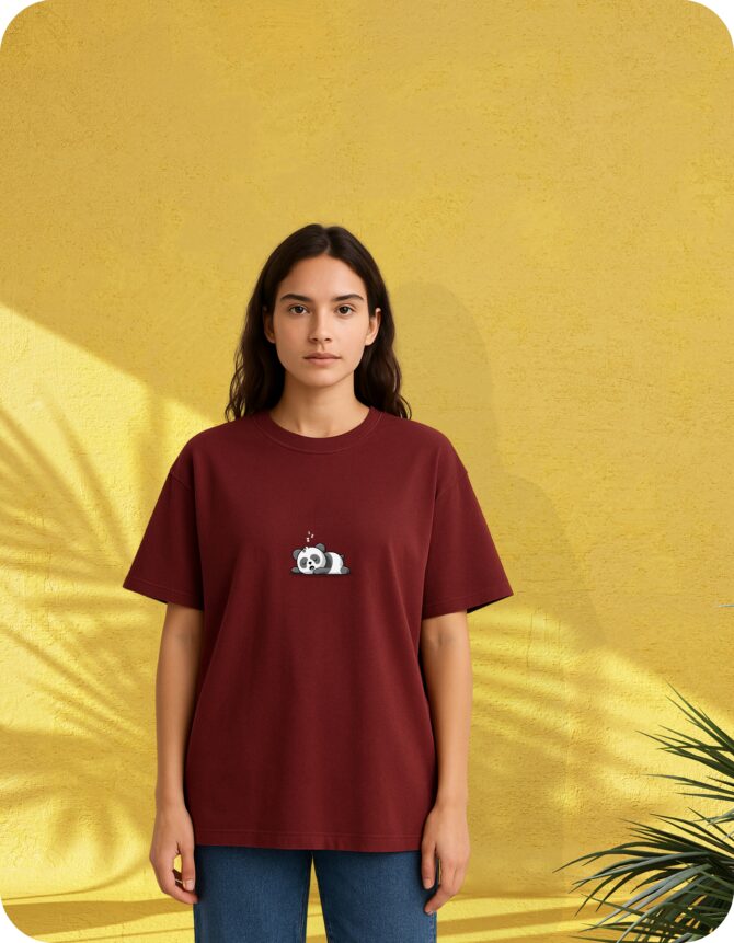 Panda Printed Roundneck T-Shirt (Colors)
