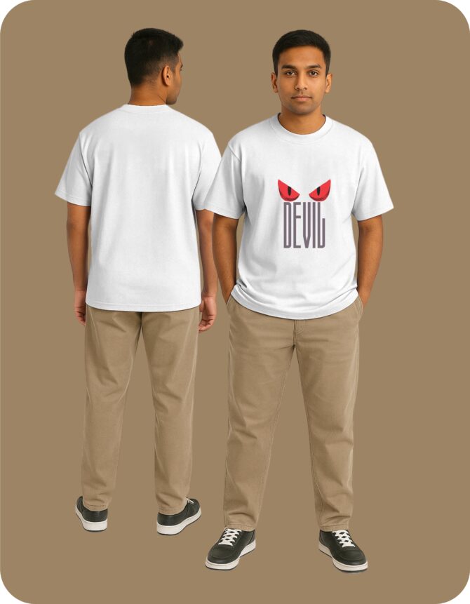 Devil Printed Oversized T-Shirts