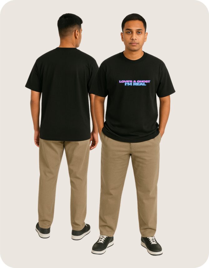 I'M Real Printed Oversized T-Shirts