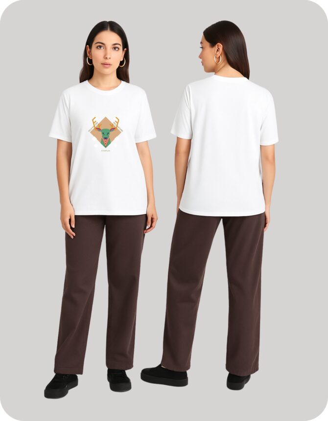 Deer Printed Roundneck T-Shirt (Colors)