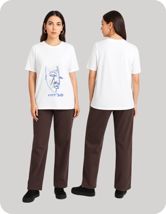Woo!men Printed Oversized T-Shirts