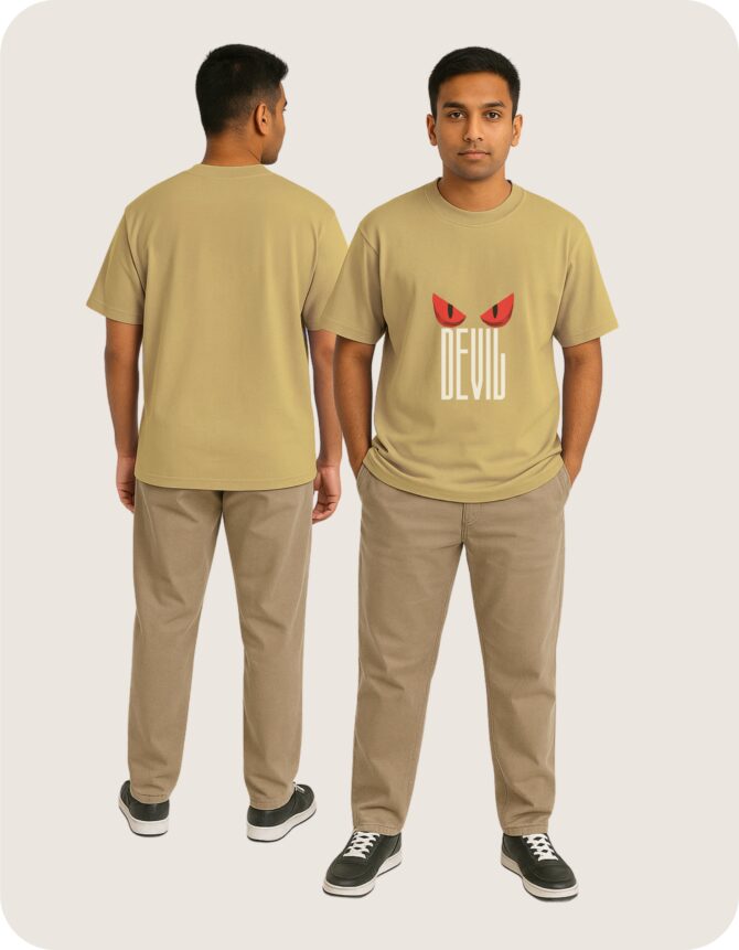 Devil Printed Oversized T-Shirts