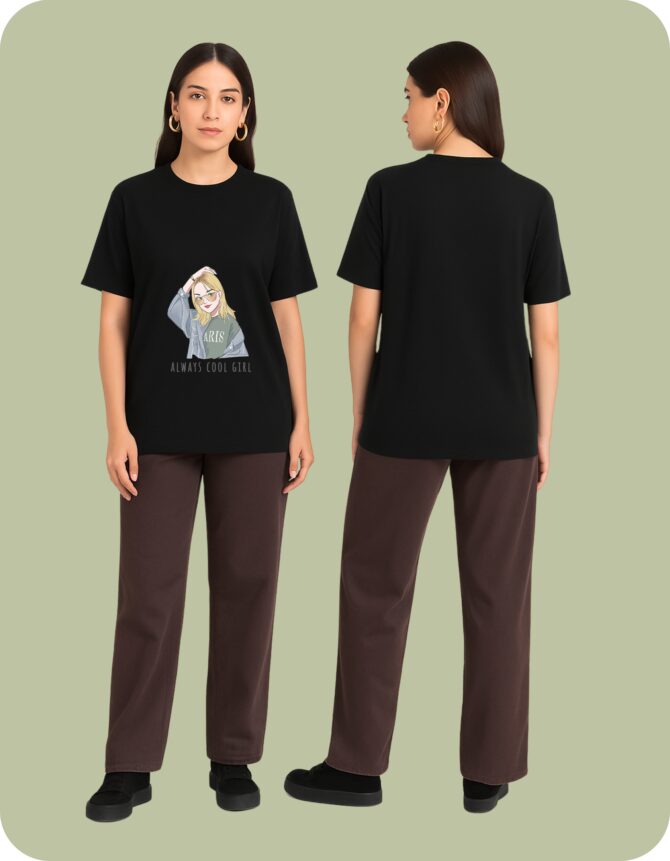 Coolgirl Printed Roundneck T-Shirt (Colors)