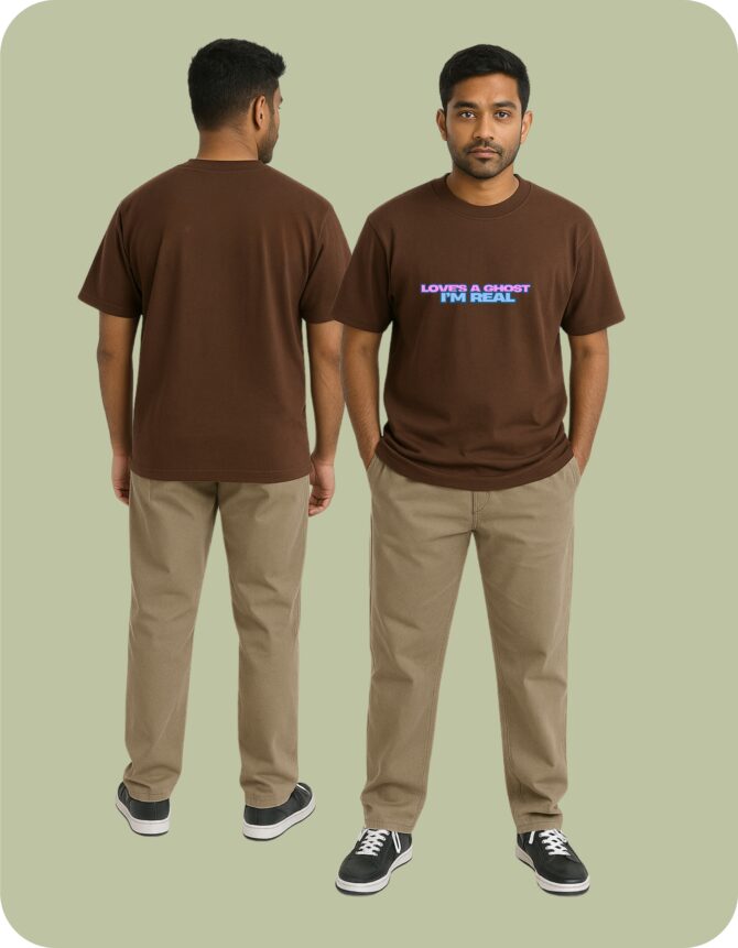 I'M Real Printed Oversized T-Shirts