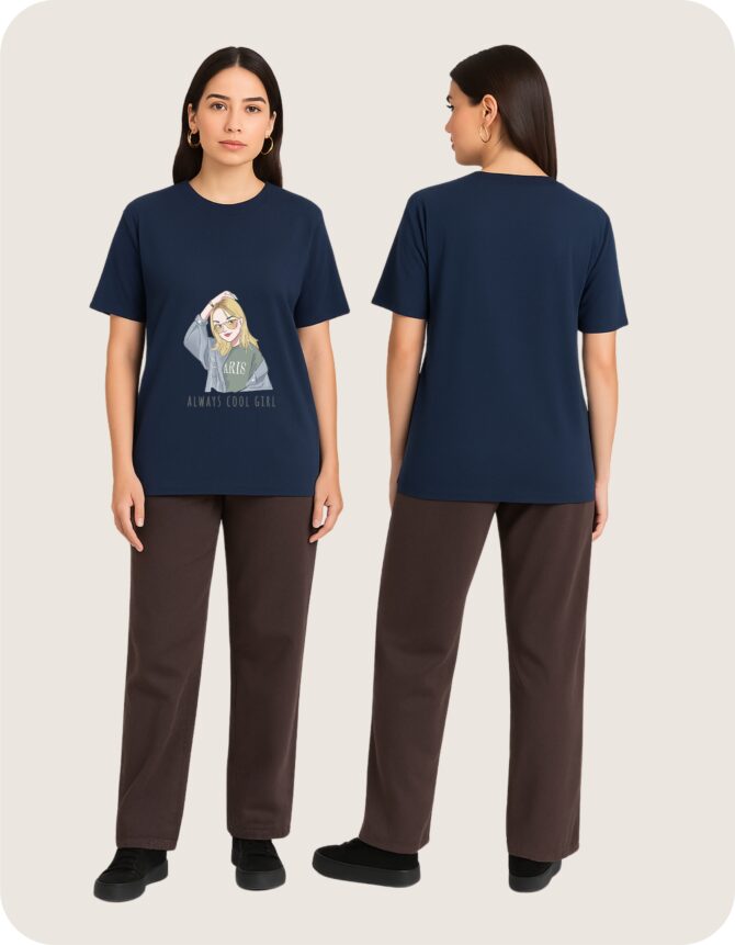 Coolgirl Printed Roundneck T-Shirt (Colors)