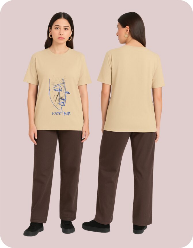 Woo!men Printed Oversized T-Shirts