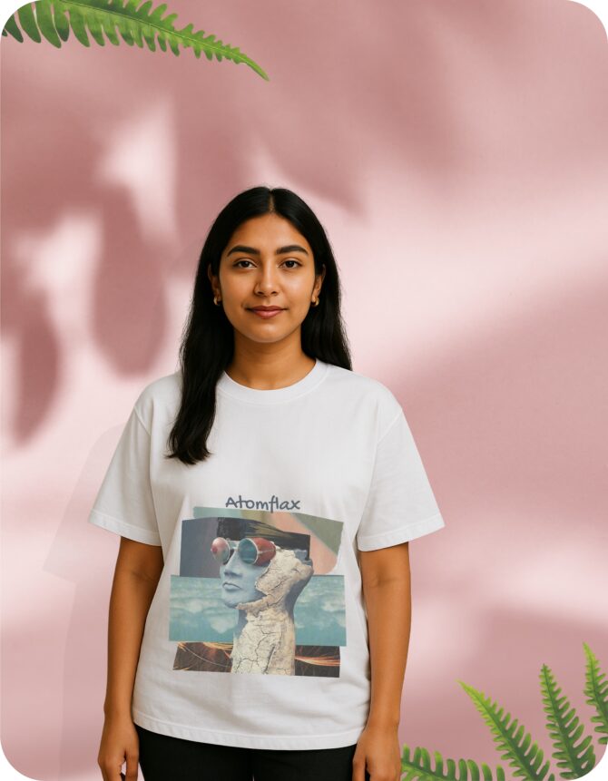 Art of atomflax Printed Oversized T-Shirts