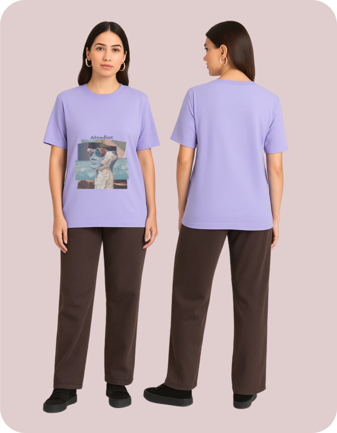 Art of atomflax Printed Oversized T-Shirts