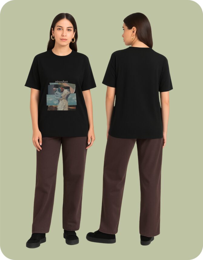 Art of atomflax Printed Oversized T-Shirts