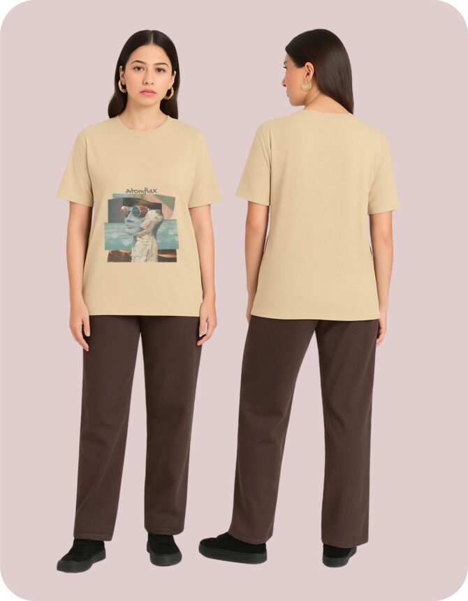 Art of atomflax Printed Oversized T-Shirts