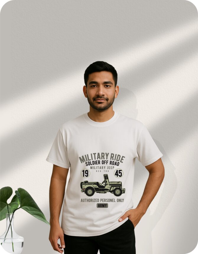 MilitaryRide Printed Oversized T-Shirts