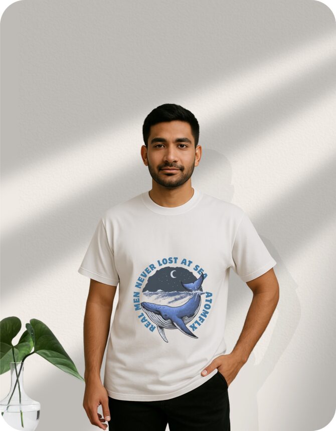 Sea Printed Oversized T-Shirts