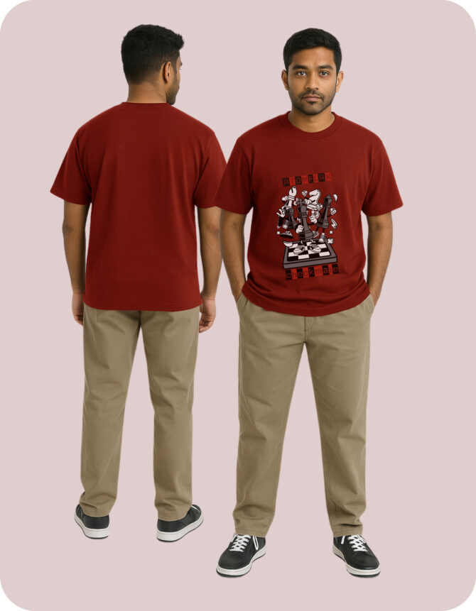 Checkmate Printed Roundneck T-Shirt (Colors)