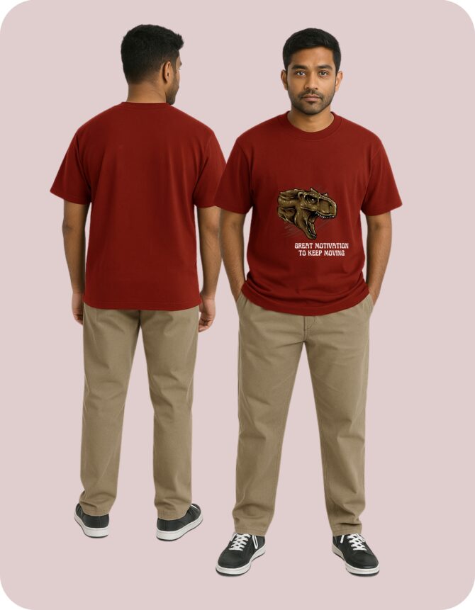 Dinosaur Printed Roundneck T-Shirt (Colors)