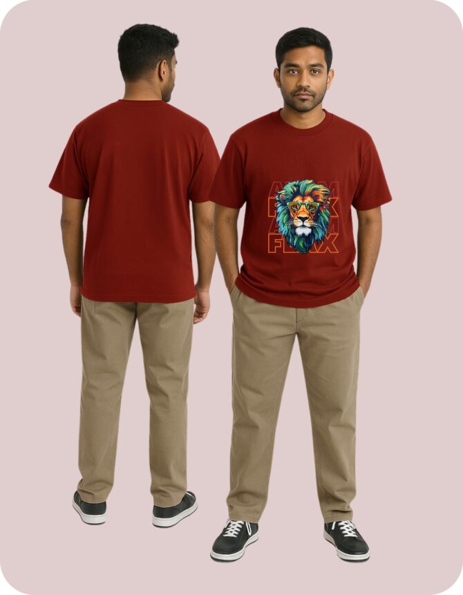 Lion Printed Roundneck T-Shirt (Colors)