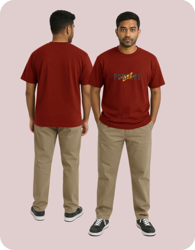Positive Printed Roundneck T-Shirt (Colors)