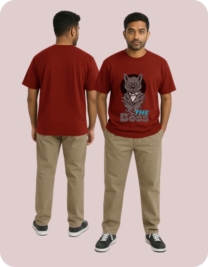 Theboss Printed Roundneck T-Shirt (Colors)