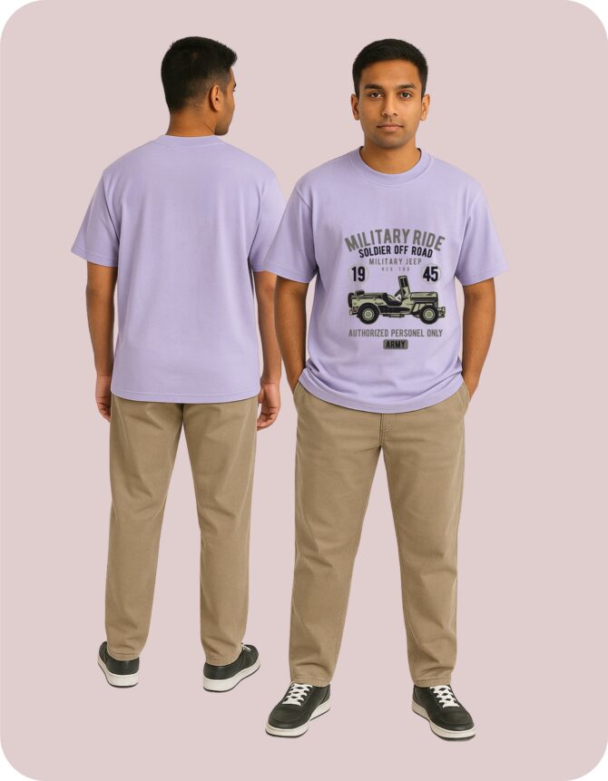 MilitaryRide Printed Oversized T-Shirts
