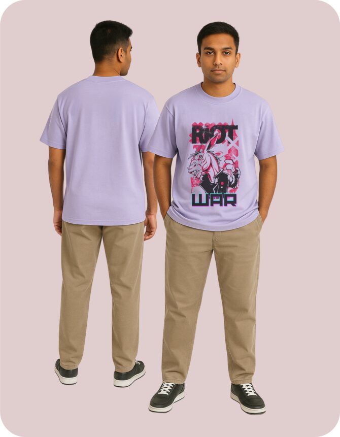 RiotWar Printed Oversized T-Shirts