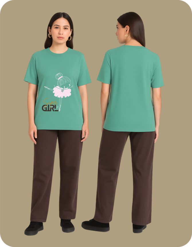 Supergirl Printed Roundneck T-Shirt (Colors)