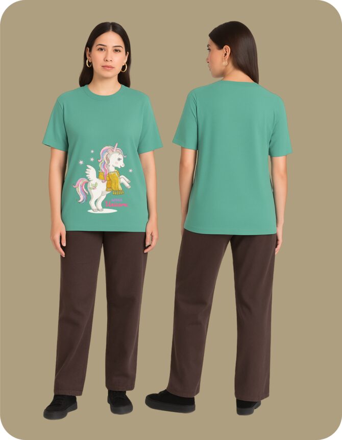 Unicorn Printed Roundneck T-Shirt (Colors)