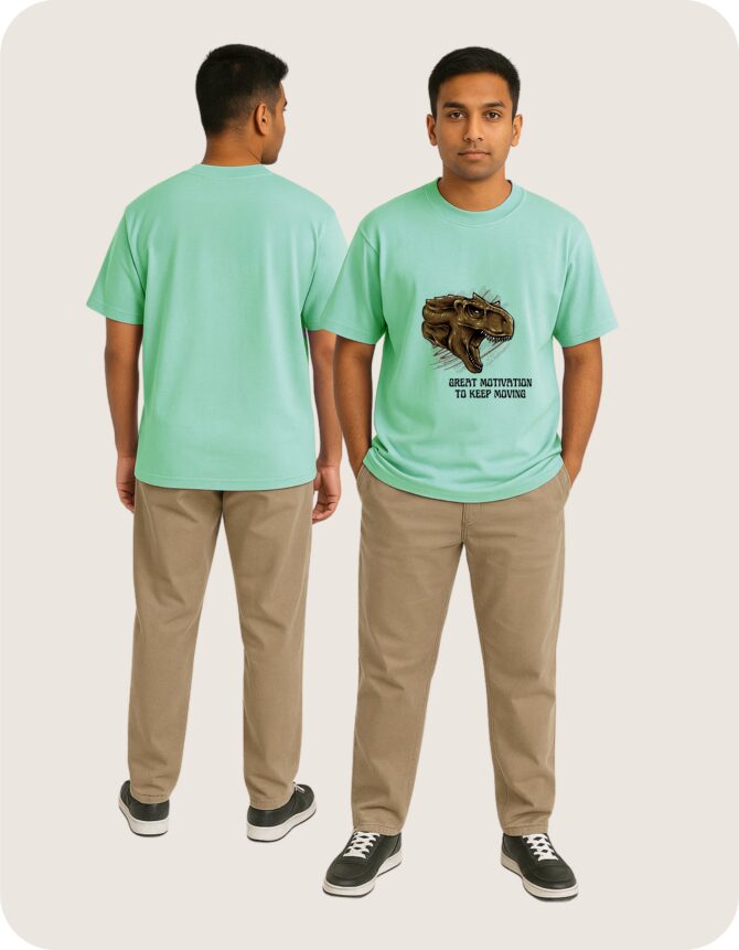 Dinosaur Printed Roundneck T-Shirt (Colors)