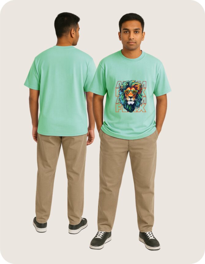 Lion Printed Roundneck T-Shirt (Colors)