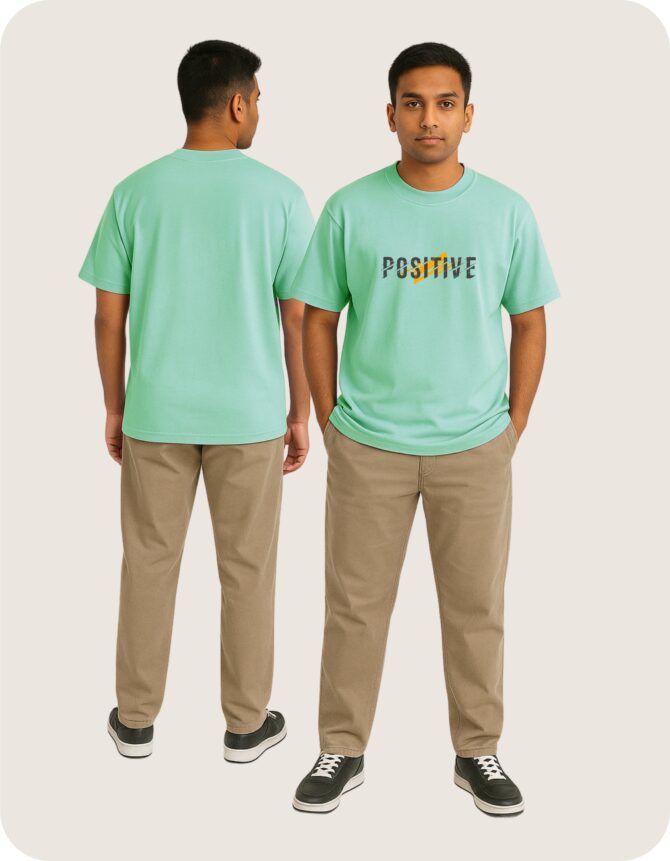 Positive Printed Roundneck T-Shirt (Colors)