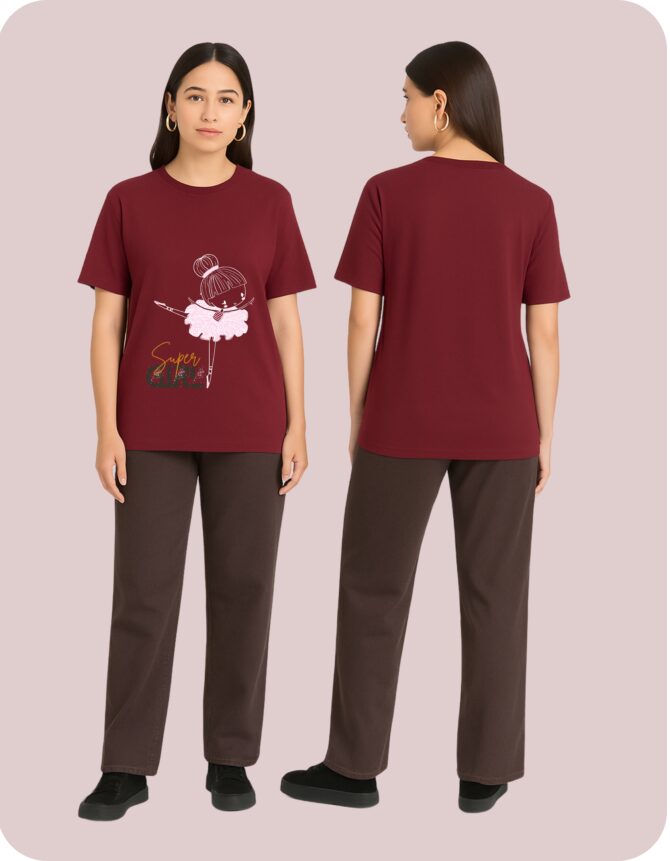 Supergirl Printed Roundneck T-Shirt (Colors)