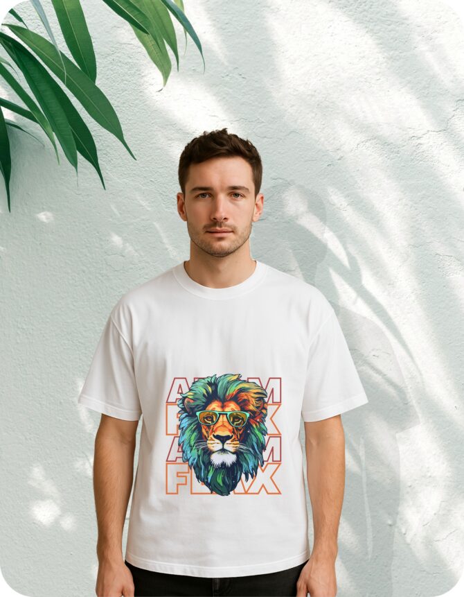 Lion Printed Roundneck T-Shirt (Colors)