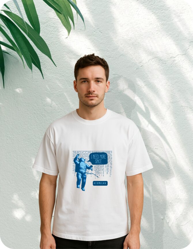 More Space Printed Roundneck T-Shirt (Colors)