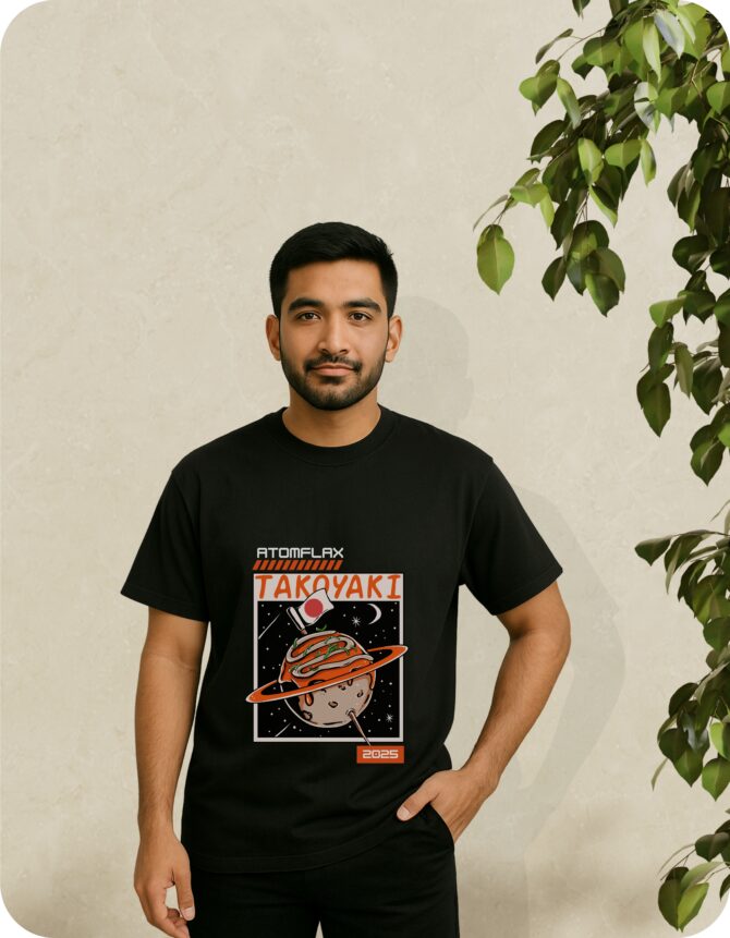 Takoyaki Printed Oversized T-Shirts
