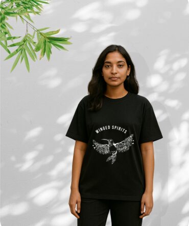 Winged Spirits Printed Roundneck T-Shirt (Colors)
