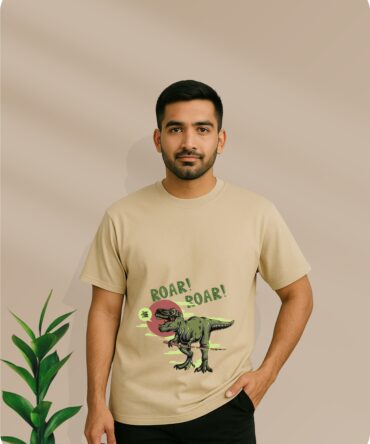 DinosaurRoar! Printed Oversized T-Shirts