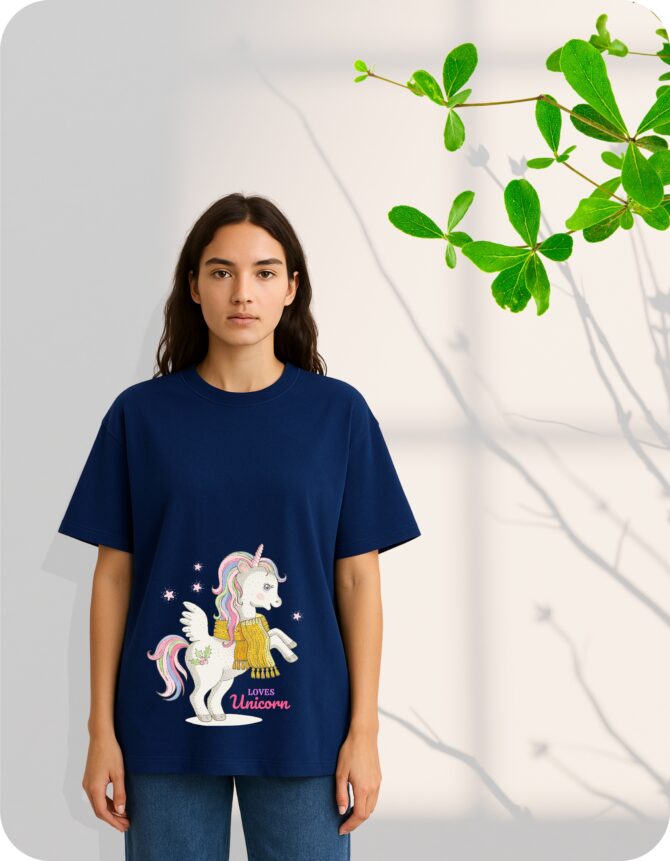 Unicorn Printed Roundneck T-Shirt (Colors)